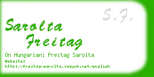 sarolta freitag business card
